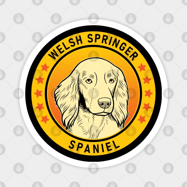 Welsh Springer Spaniel Dog Portrait Magnet by millersye